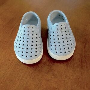 Native Silver Glittered Shoes Size 5